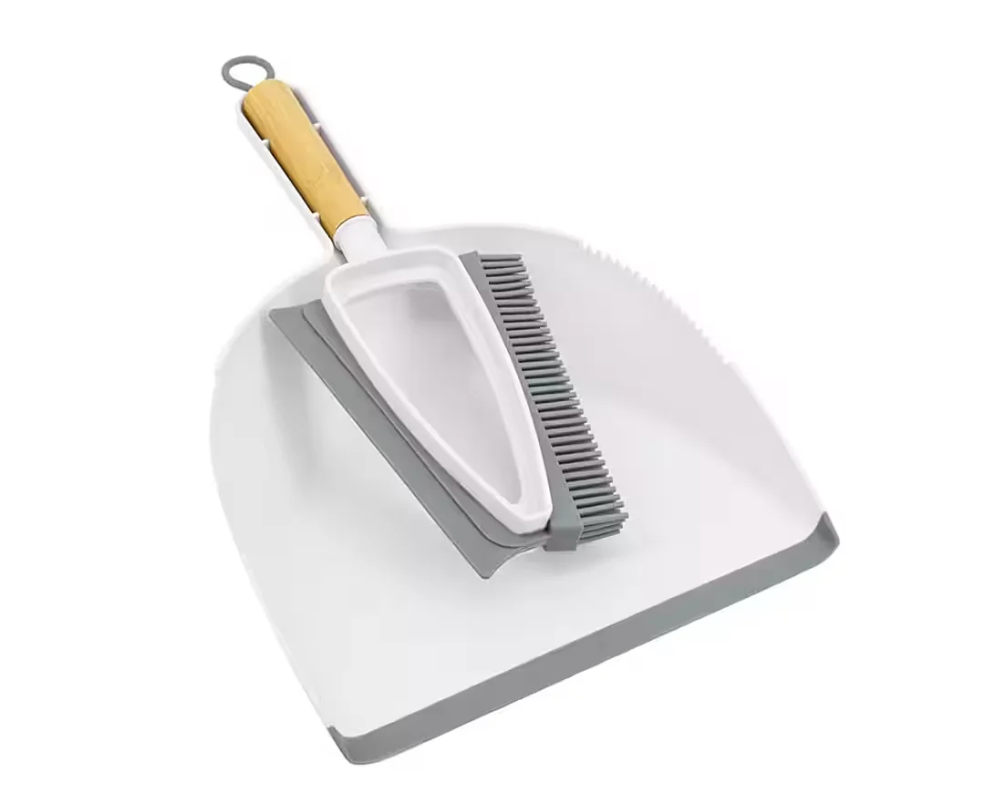 Kehrgarnitur mit Bambusgriff – Handfeger & Kehrschaufel