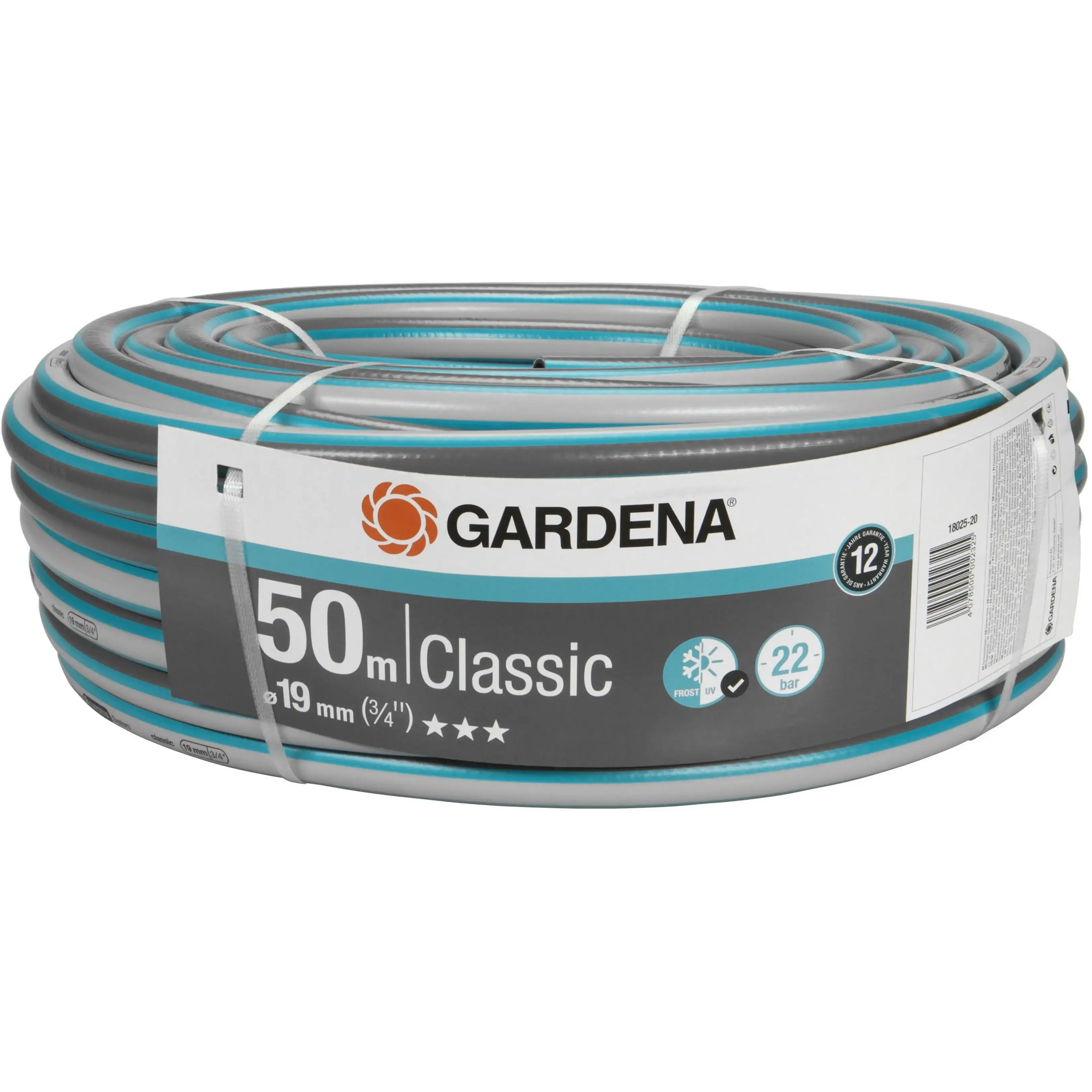 Gardena Classic Gartenschlauch 19 mm 3/4 Zoll grau 18025-20