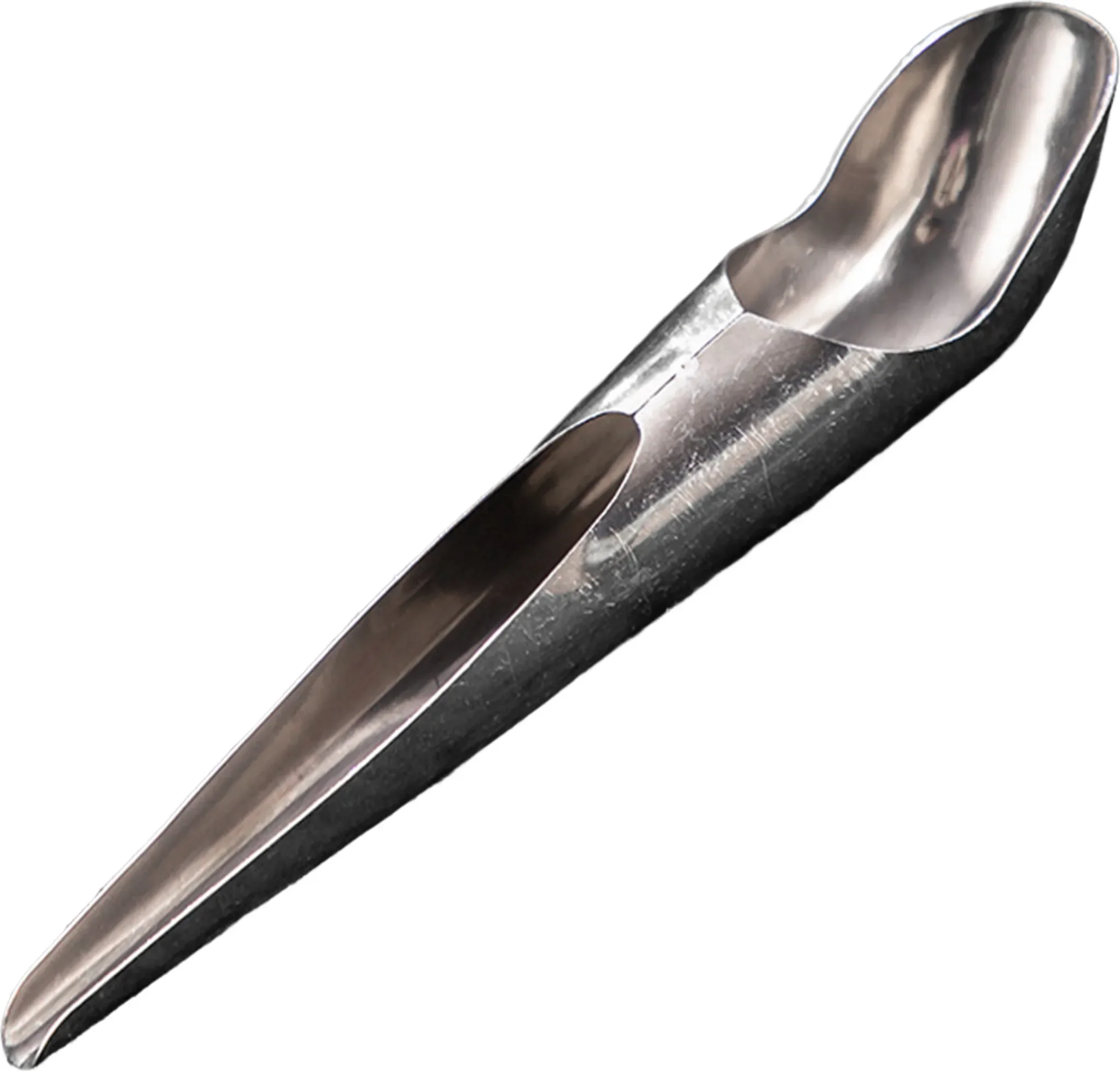 Vogelfallerschaufel mit Dam-Board – Futterschaufel aus Edelstahl, Größe L