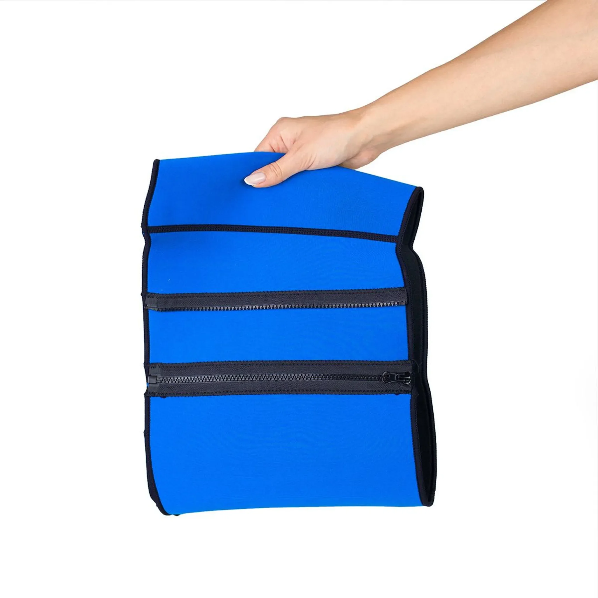 Schlankheitsgürtel aus Neopren – Taillenformer mit Reißverschluss, Blau