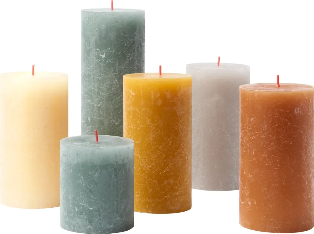 Bolsius Kerzen 6er Set mehrfarbig