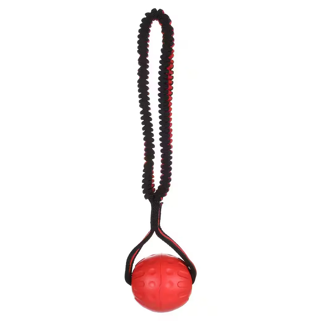 FLAMINGO Strekta Outdoor Hundespielzeug mit Ball, rot/schwarz