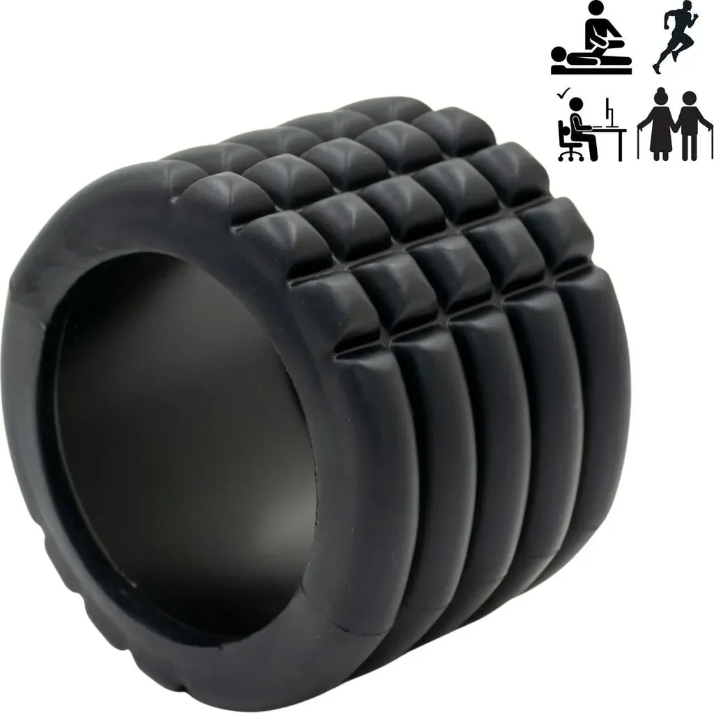 Enero Fit Faszienrolle 14x10 cm mit Noppen für Rücken Beine Massage