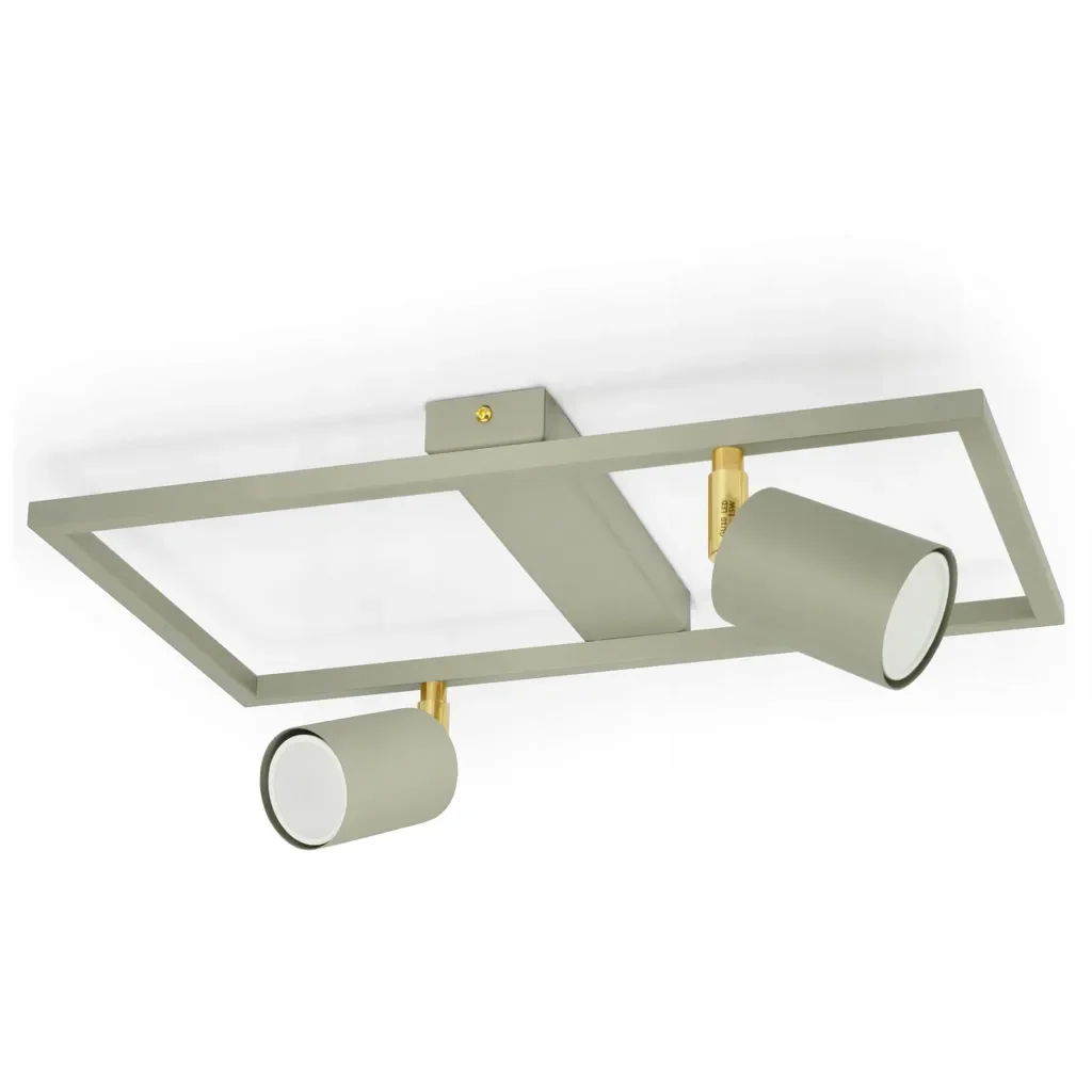 Luxolar LED Deckenlampe zweiflammig GU10 15W grün gold schwenkbar