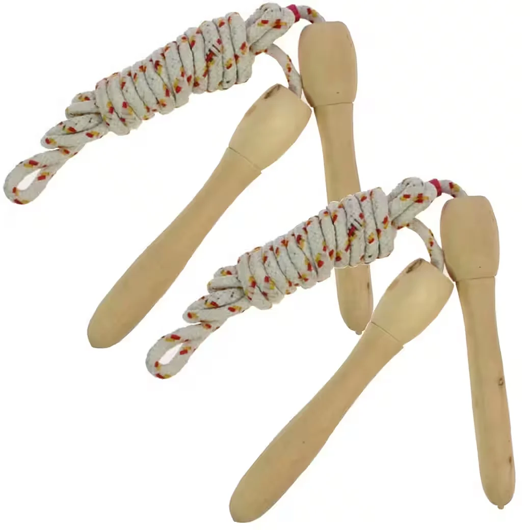 Springseil 2 Stück – Skipping Rope, 2 m, Holzgriffe