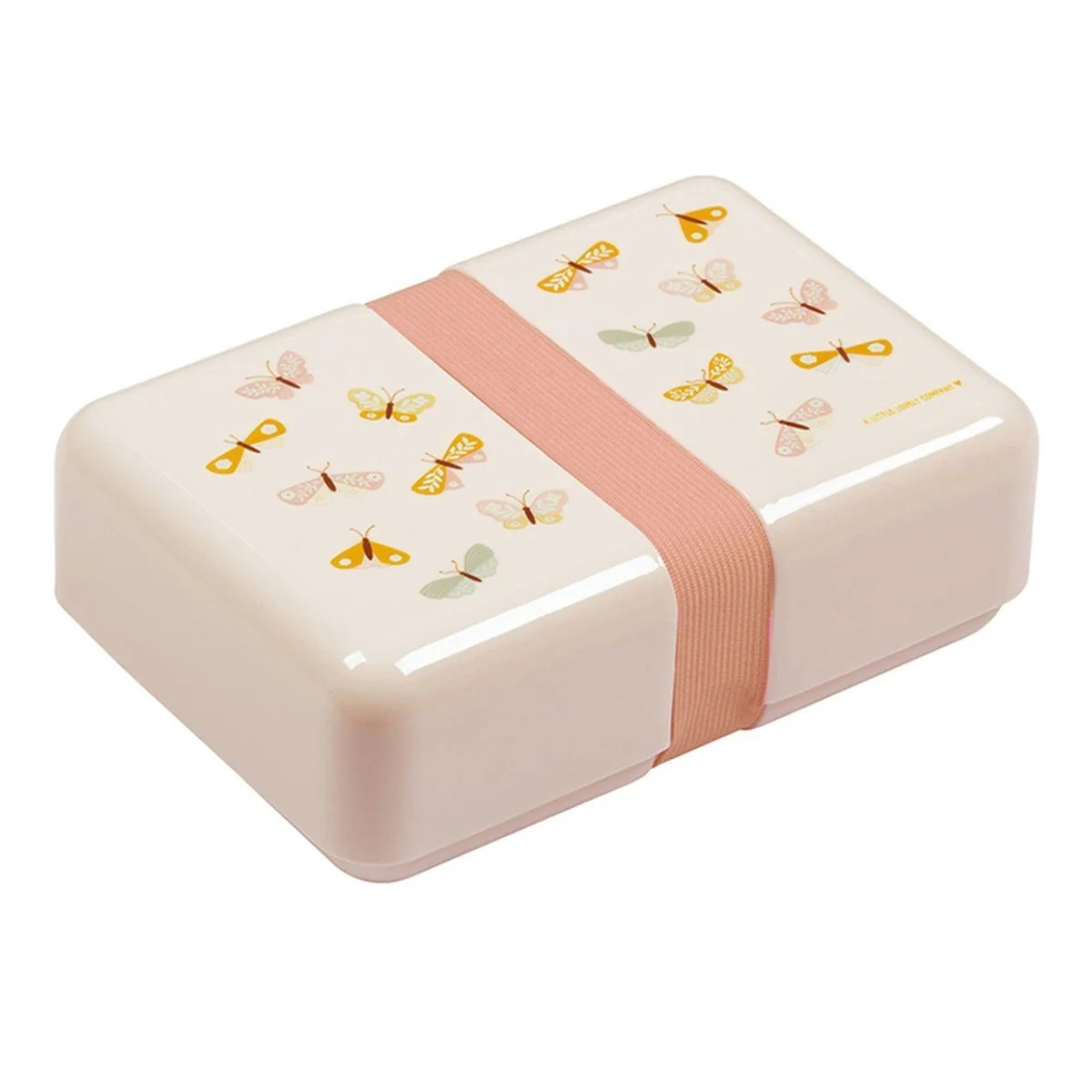 A LITTLE LOVELY COMPANY Lunchbox Brotdose Schmetterlinge mit Gummiband