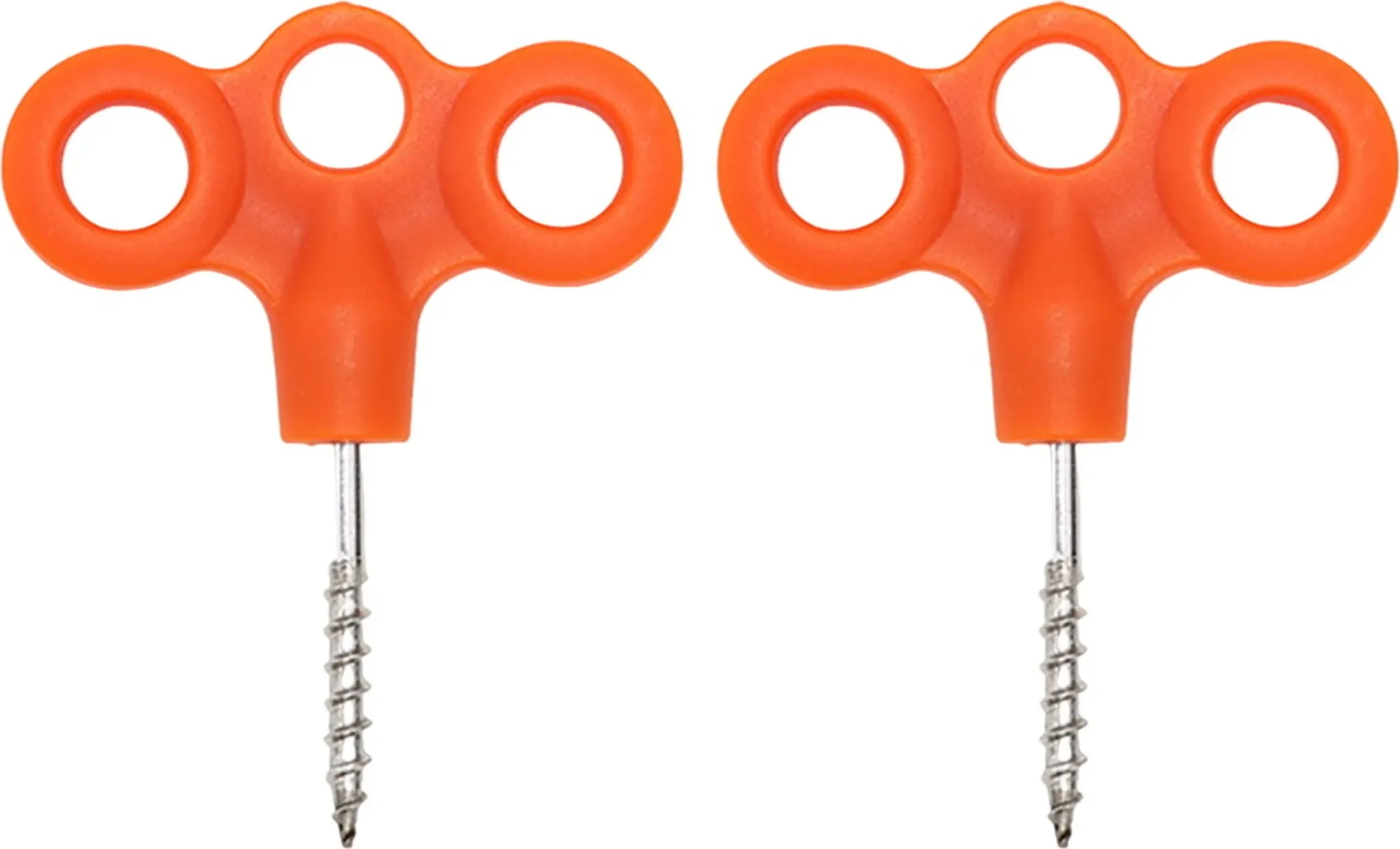 2 Stück Erdanker mit Drei-Augen-Gewinde, Edelstahl