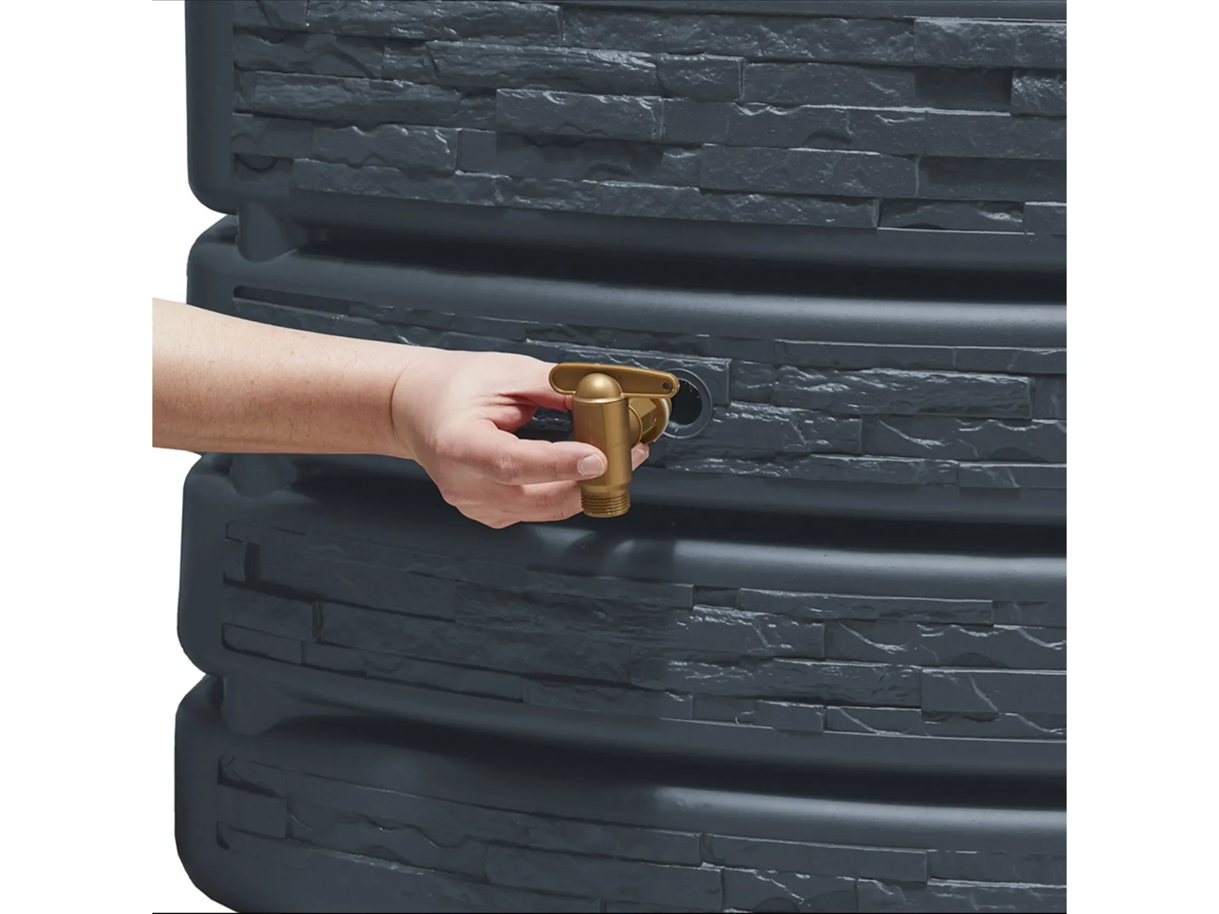 4rain Slim Stone Decor 510 L Regentonne graphite 211840