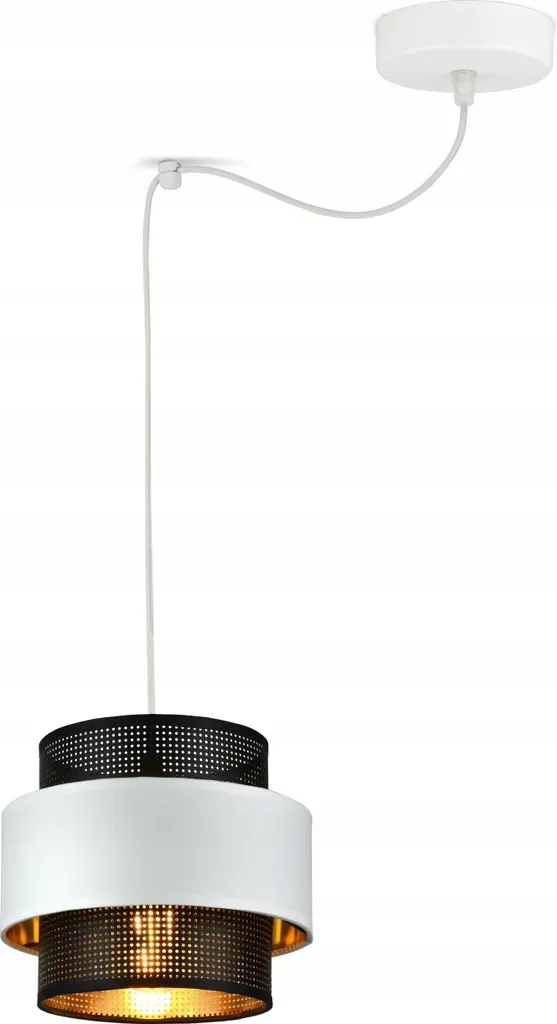 Luxolar LED Pendelleuchte mit Netz E27 60W Weiss Schwarz Deckenleuchte