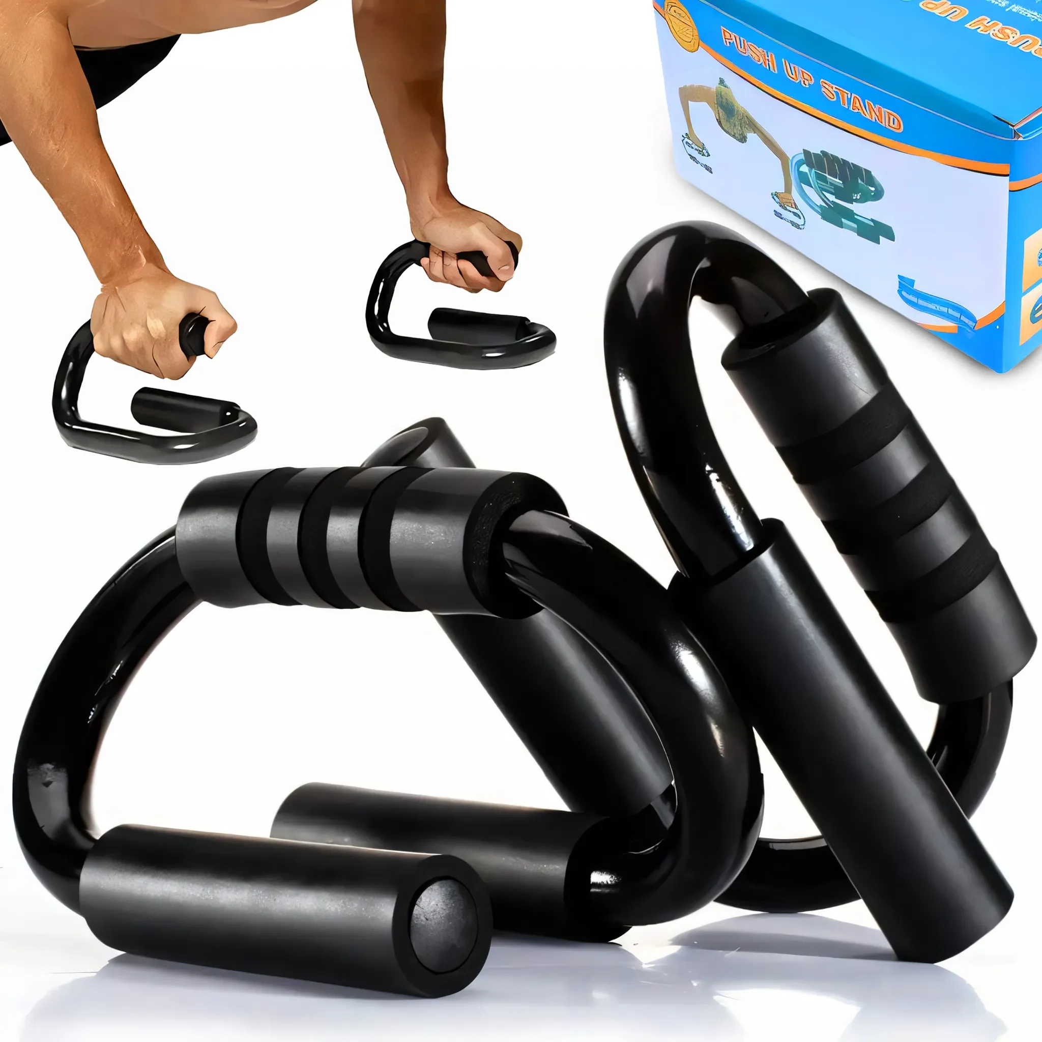 Liegestützgriffe 2er-Set – Rutschfeste Push-Up Bars aus Stahl