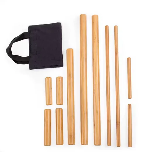 BODYNOVA Bambus-Massage Set 11-teilig Massagegerät