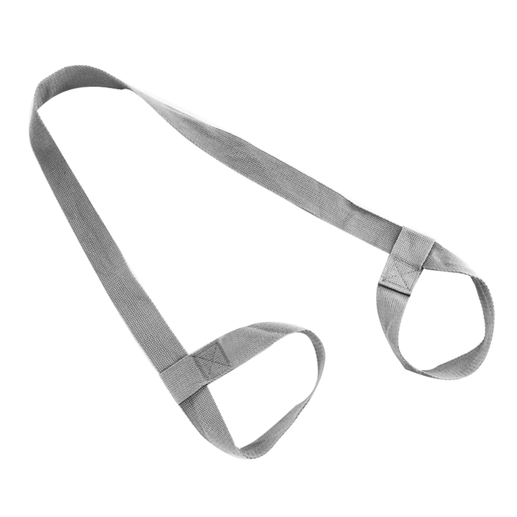 Yogamattengurt – Verstellbarer Schulterträger aus Baumwolle, Grau