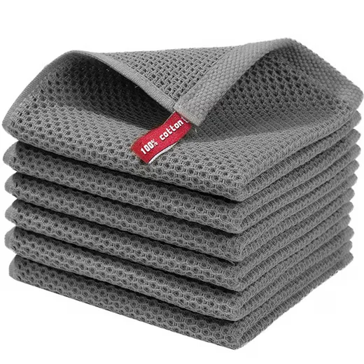 ZAEWRY Geschirrtuch 34x34 cm Waffelstruktur Küchenhandtuch