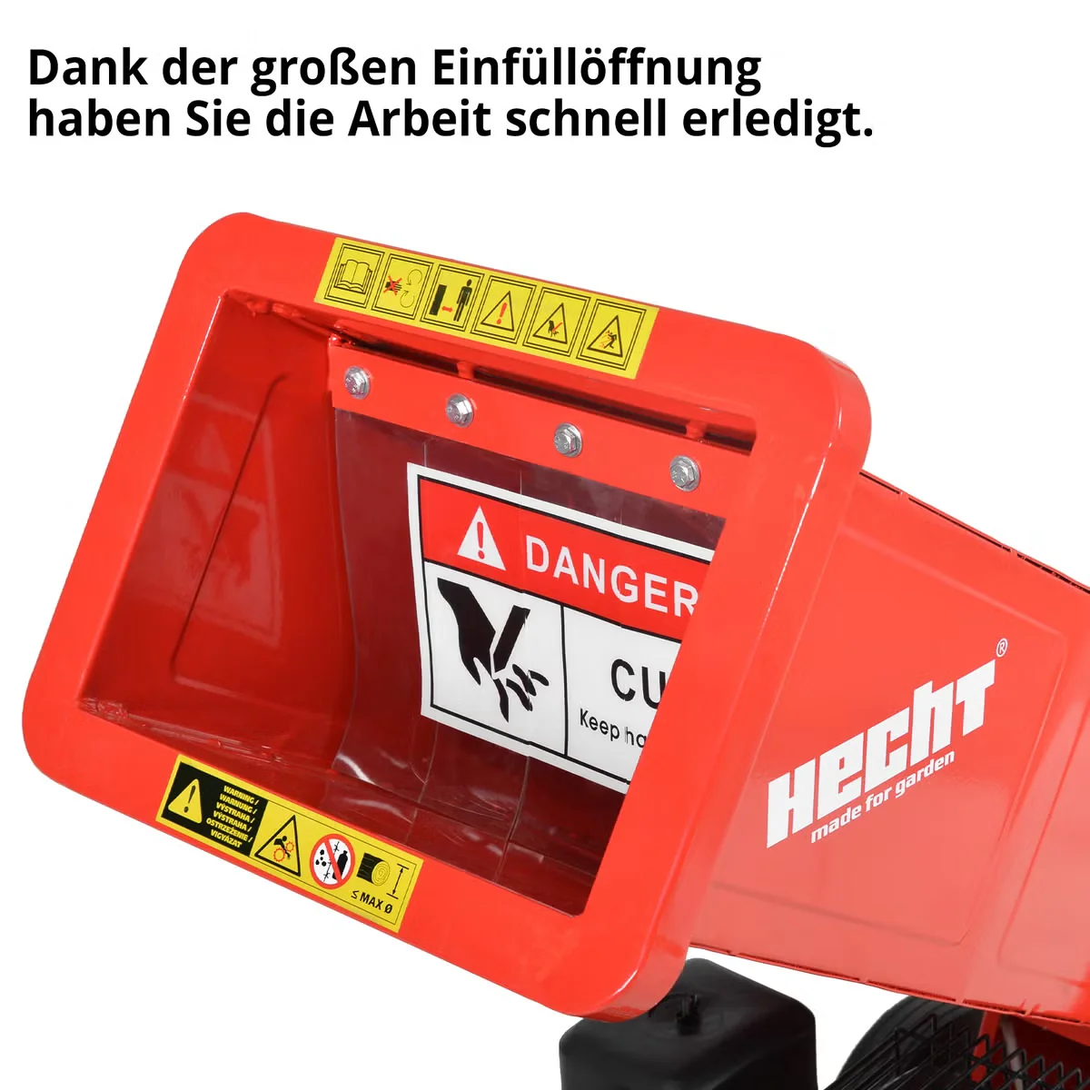 HECHT 6208 Benzin Gartenhäcksler 7 PS Schredder mit Hochauswurf