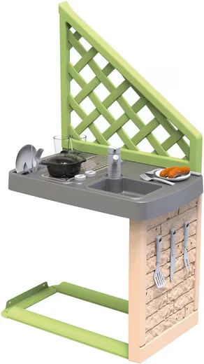 SMOBY Life Outdoor-Spielküche Sommerküche für Spielhaus Kinder