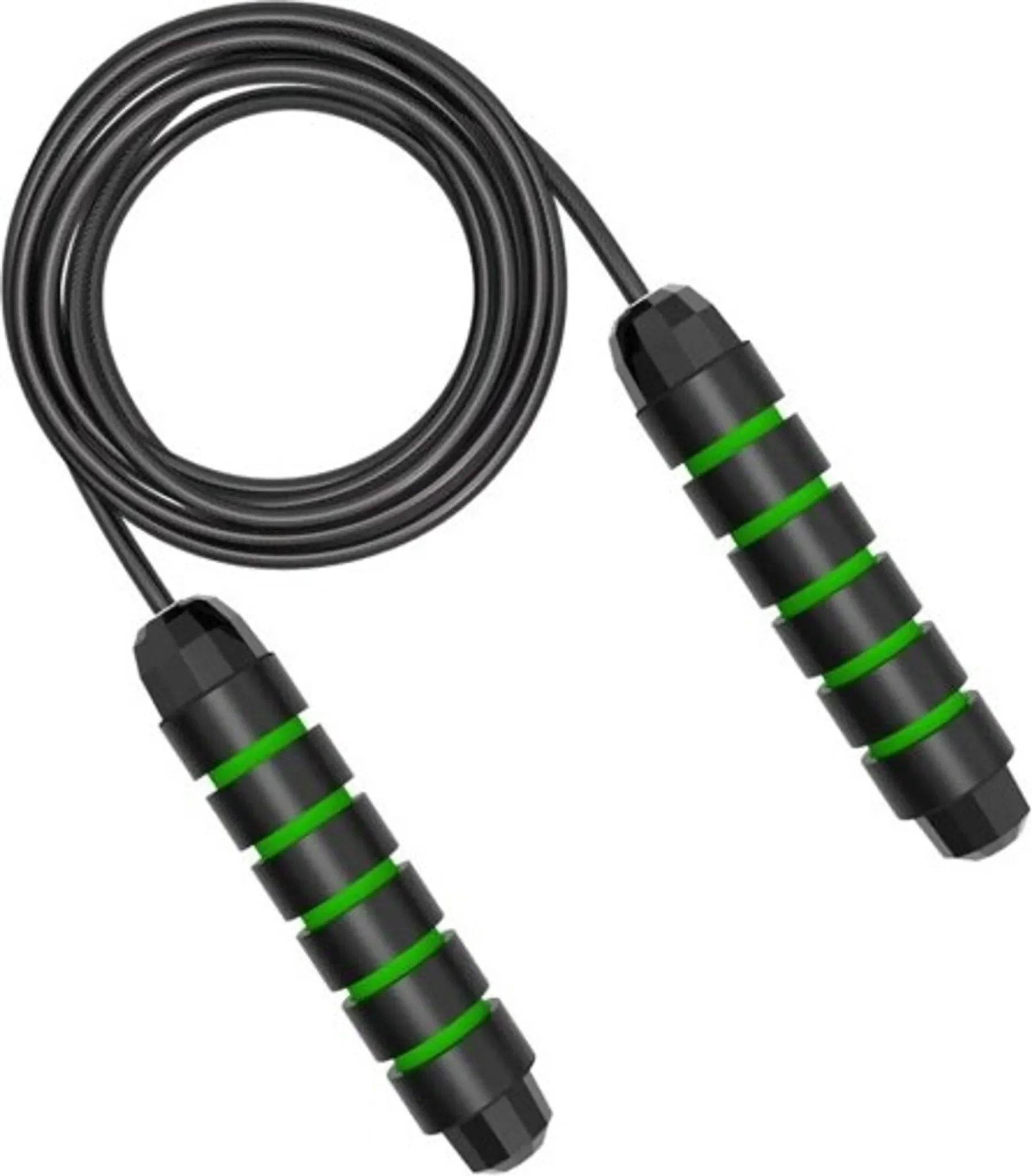 mizero Speed Rope Springseil, verstellbar, Kugellager, 280 cm grün