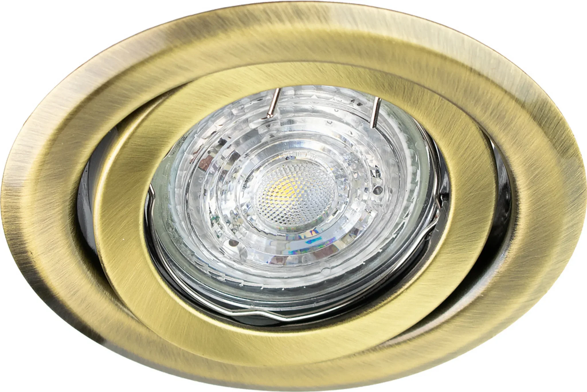 Deckeneinbauleuchte „DAIRA BRASS“ – rund, Messing, IP20