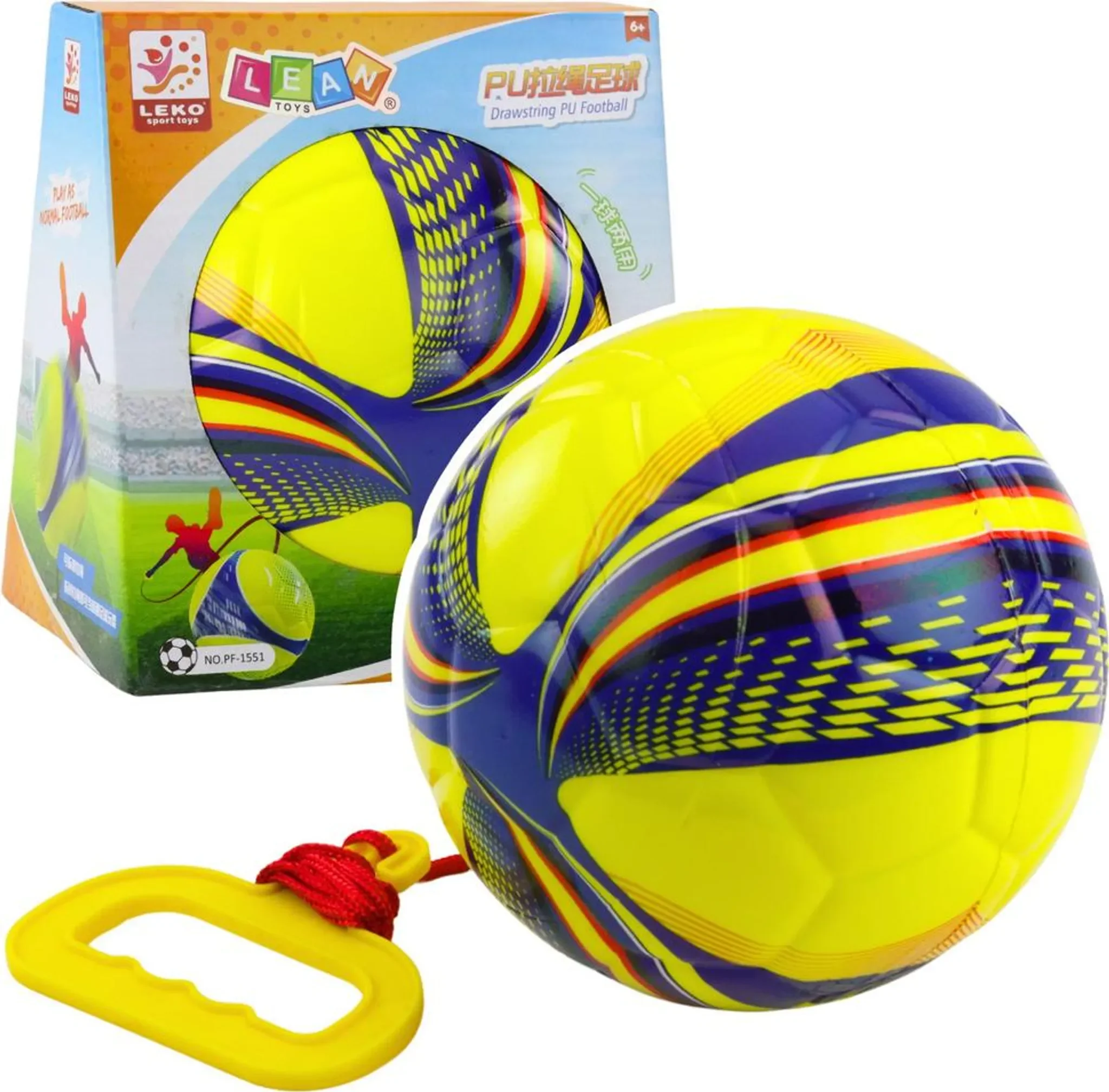 Schaumstoffball mit elastischer Schnur – Trainingsball 14 cm