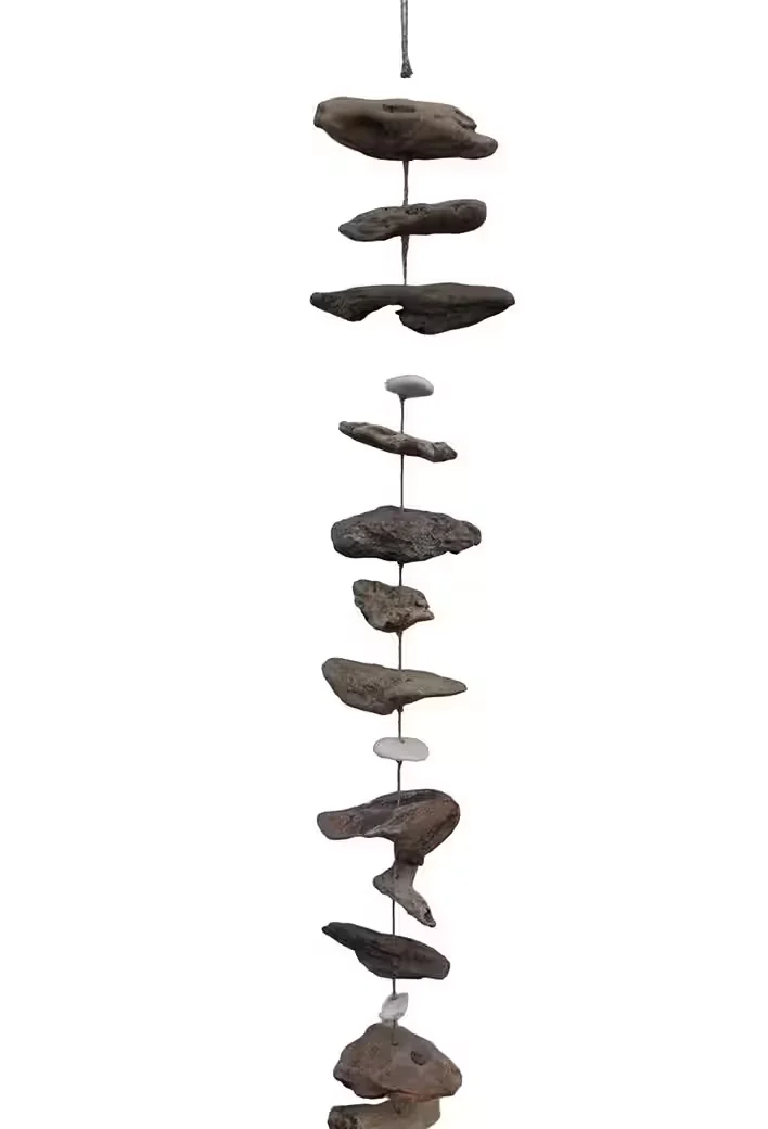 DEKO-IMPRESSION Treibholz-Girlande maritim 100 cm mit Steinen