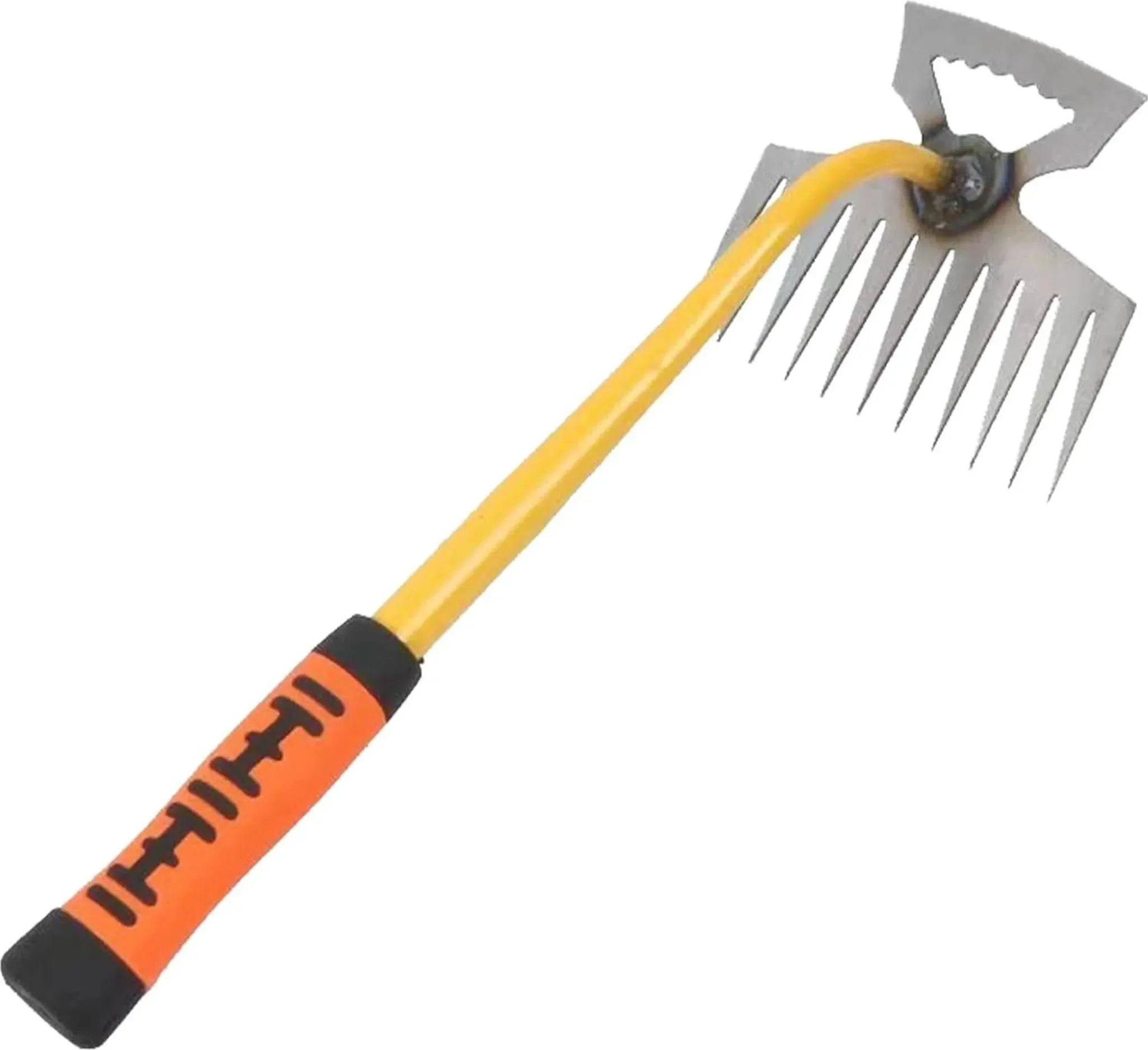 Unkrautjäter 2-in-1 – Unkrautstecher mit Stiel, 11 Zähne, Edelstahl