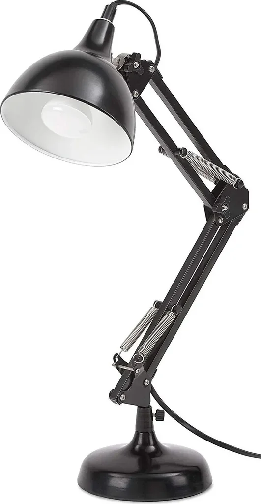 BRUBAKER Schreibtischlampe Leselampe Metall höhenverstellbar schwarz