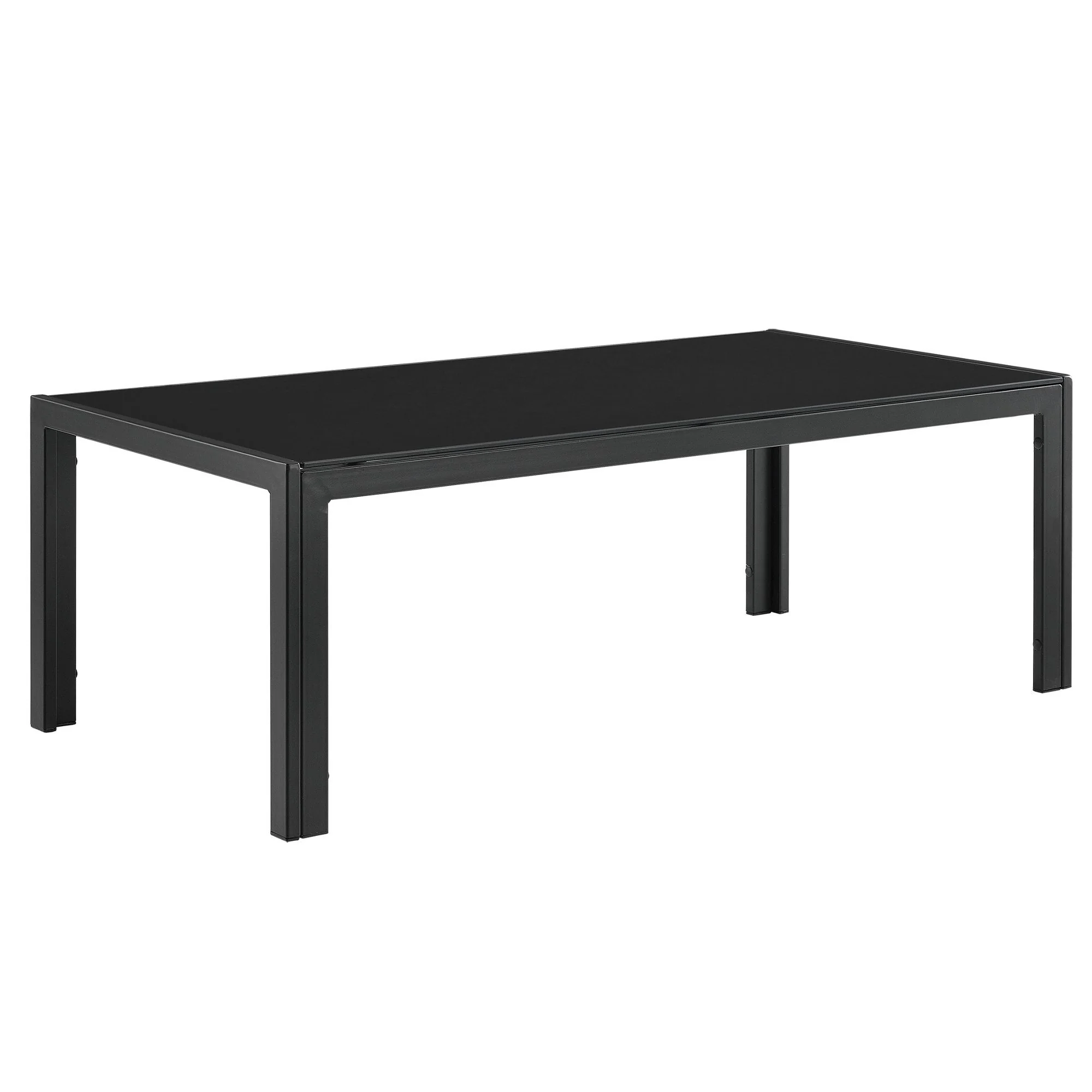 CASA.PRO Lerum Gartentisch Glastisch 100x50x35 cm schwarz