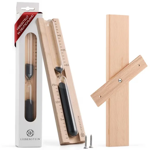 LIEBENSTEIN Sauna-Sanduhr aus Buchenholz, Made in Germany
